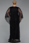 Long Black Dantelle Plus Size Evening Gown ABU6065
