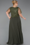 Olive Drab Long Chiffon Formal Plus Size Dress ABU5554