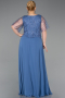 Indigo Long Chiffon Formal Plus Size Dress ABU5554