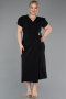 Midi Black Plus Size Evening Dress ABK2610