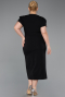Midi Black Plus Size Evening Dress ABK2610