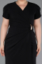 Midi Black Plus Size Evening Dress ABK2610