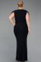 Long Navy Blue Plus Size Evening Gown ABU5731