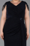 Long Navy Blue Plus Size Evening Gown ABU5731