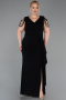 Long Black Plus Size Evening Gown ABU5731