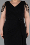 Long Black Plus Size Evening Gown ABU5731