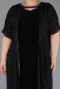 Midi Black Formal Plus Size Dress ABK2596