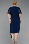 Midi Navy Blue Plus Size Cocktail Dress ABK2401