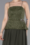 Long Olive Drab Chiffon Evening Dress ABU6076