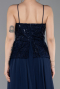 Long Navy Blue Chiffon Evening Dress ABU6076