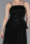 Long Black Chiffon Evening Dress ABU6076