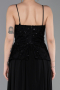 Long Black Chiffon Evening Dress ABU6076