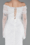 White Long Scaly Mermaid Evening Gown ABU5623