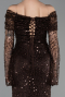 Brown Long Scaly Mermaid Evening Gown ABU5623