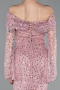 Powder Color Long Scaly Mermaid Evening Gown ABU5623