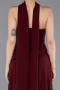 Long Burgundy Chiffon Evening Dress ABU6081