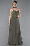 Long Olive Drab Chiffon Evening Dress ABU6081