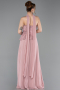 Long Powder Color Chiffon Evening Dress ABU6081