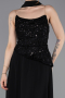 Long Black Chiffon Evening Dress ABU6081