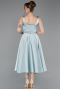 Mint Midi Satin Cocktail Dress ABK2586