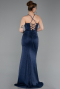 Long Navy Blue Prom Gown ABU6082