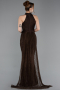 Long Brown Dantelle Evening Dress ABU6084