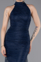Long Navy Blue Dantelle Evening Dress ABU6084