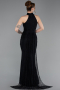 Long Black Dantelle Evening Dress ABU6084