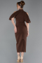 Brown Midi Party Dress ABK2517