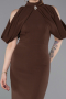 Brown Midi Party Dress ABK2517