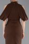 Brown Midi Party Dress ABK2517
