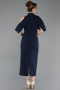 Navy Blue Midi Party Dress ABK2517
