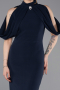 Navy Blue Midi Party Dress ABK2517