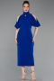 Sax Blue Midi Party Dress ABK2517