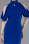 Sax Blue Midi Party Dress ABK2517