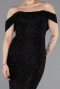 Long Black Beaded Evening Dress ABU6057