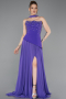 Purple Long Chiffon Evening Dress ABU6018