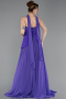 Purple Long Chiffon Evening Dress ABU6018