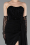 Black Long Chiffon Evening Dress ABU5791