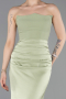 Long Pistachio Green Satin Prom Gown ABU6061