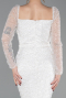 White Long Beaded Evening Dress ABU5699