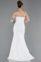 Long White Evening Dress ABU5568