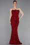 Red Long Scaly Evening Dress ABU5701