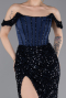 Long Navy Blue Evening Dress ABU6087