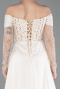 Beige Long Beaded Evening Dress ABU5934
