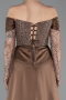Brown Long Beaded Evening Dress ABU5934