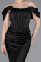 Long Black Satin Mermaid Prom Dress ABU6090