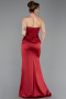 Long Burgundy Satin Prom Gown ABU6091