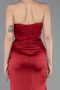 Long Burgundy Satin Prom Gown ABU6091