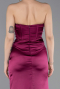 Long Plum Satin Prom Gown ABU6091